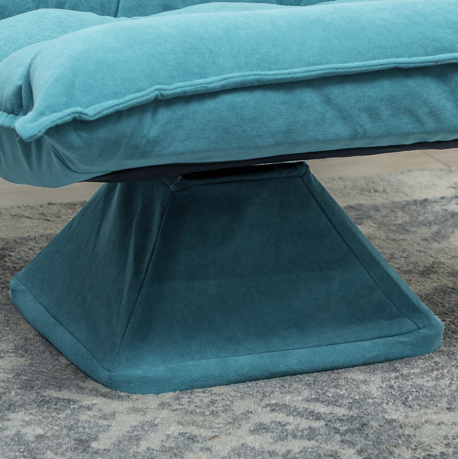 DESMIU Fauteuil 62 x 70 x 95 cm - 360 Graden Draaibaar Met Verstelbare Rugleuning - Voor Woonkamer En Kantoor - Stof Blauw