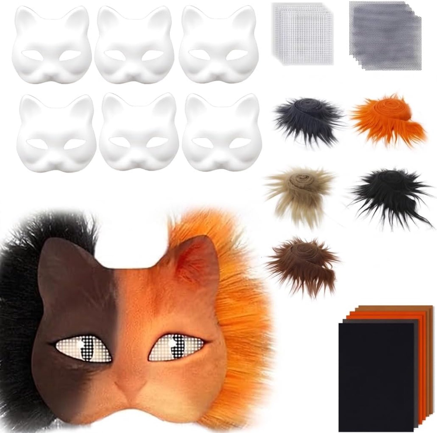 Therian Maskerset, 29-delige doe-het-zelf kattenmaskerset