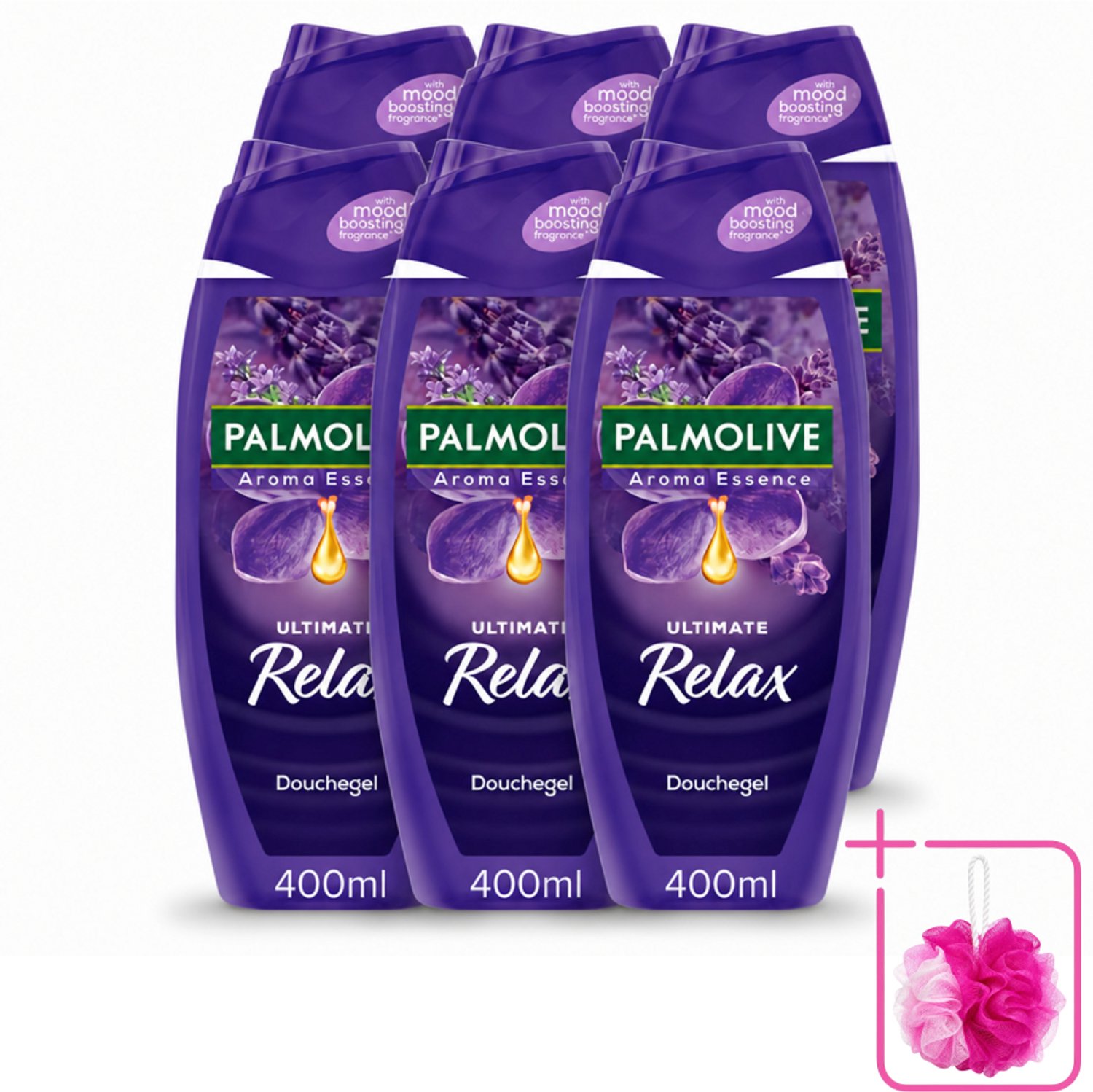 6 x Palmolive - Aroma Essences Ultimate Relax - Douchegel - Ontspannende Geur - 400 ml - Bulkverpakking - Douchegel - Douchemop - Ontspanning