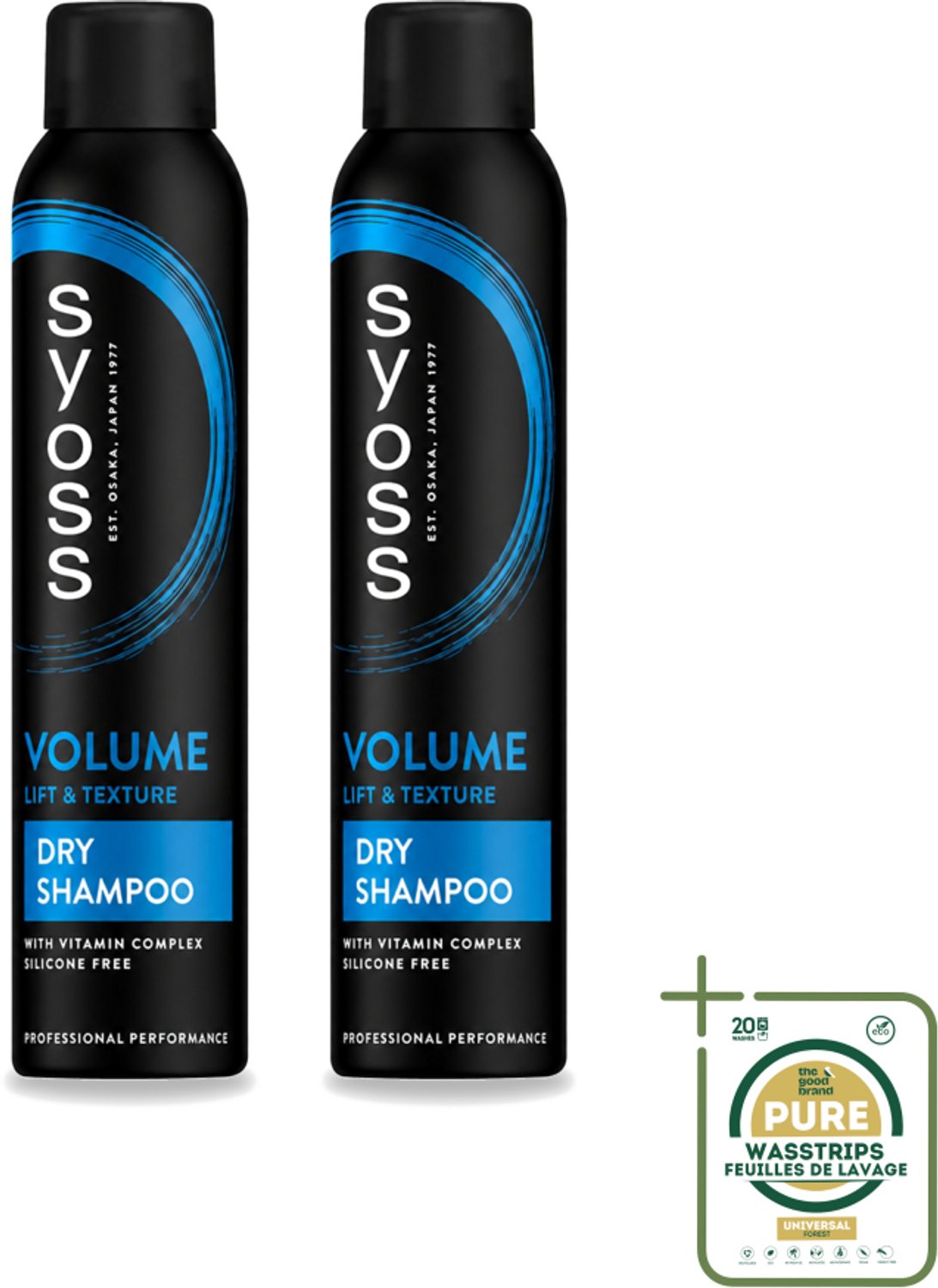 2 x SYOSS - Volume Droogshampoo - Shampoo - Voor Volumeboost - 200ml - Wasstrips - Volumeboost Haar - Droogshampoo - Fris Haar - Haarversterking - Panthenol