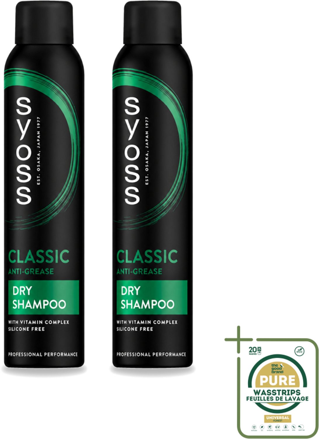 2 x SYOSS - AntiGrease Droogshampoo - Shampoo - Langdurige Styling - 200ml - Wasstrips - AntiGrease Droogshampoo - Vetvrij Haar - Fris Haar - Haar Opfrissen - Haar Verzorgen