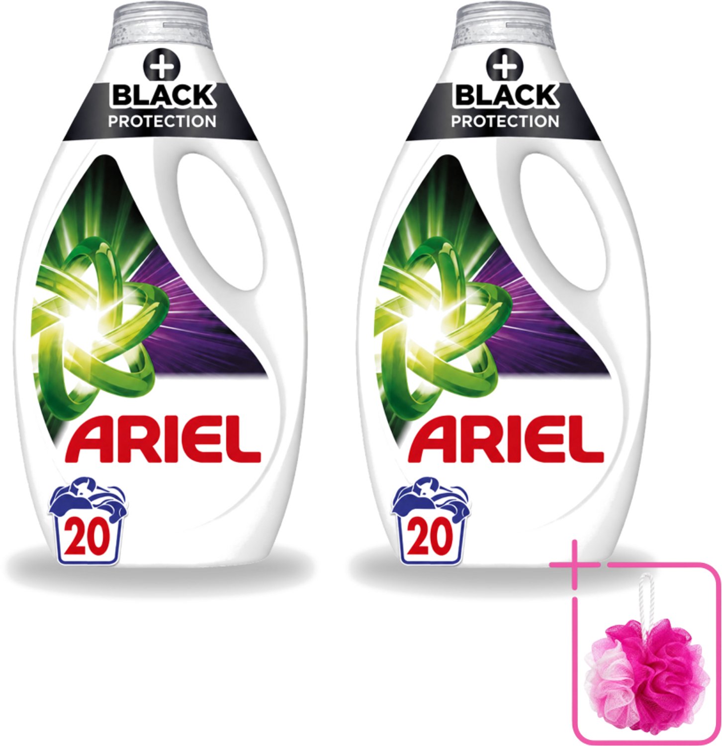 2 x Ariel – +Revita Black – Vloeibaar Wasmiddel – 900 ml - Bulkverpakking - Donkere kleuren beschermen - Douchemop - Kleurbescherming