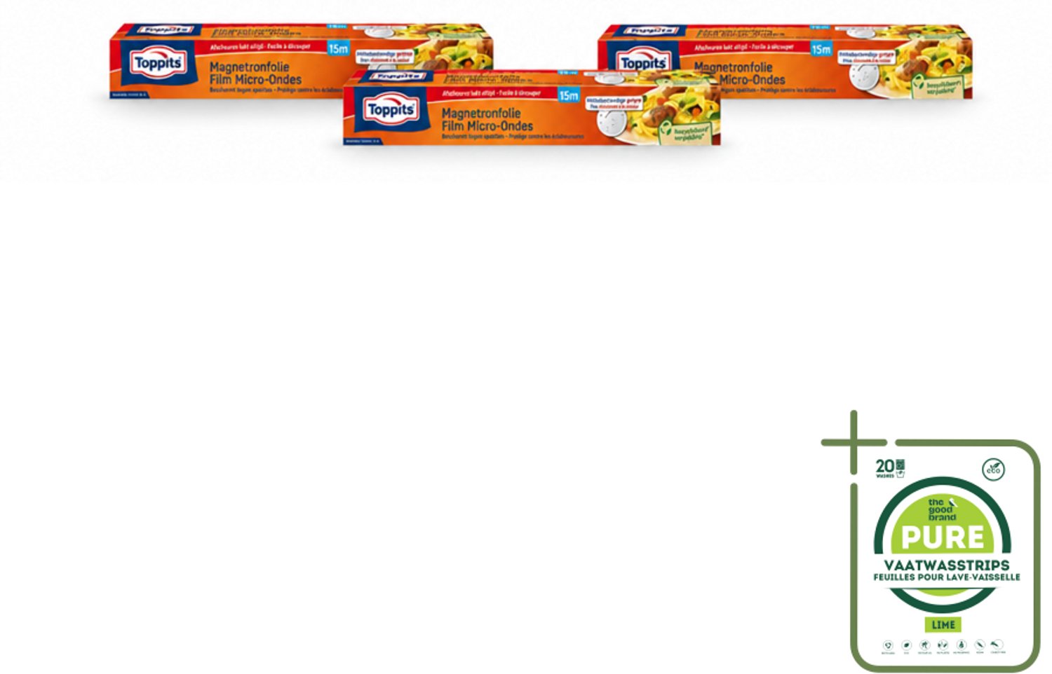 3 x Toppits – Magnetronfolie – 15 m - Grootverpakking - Vaatwasstrips - Microgolffolie - Vochtregulerende Gaatjes - Uitdroging Voorkomen - Condensvorming Verminderen - Zelfklevend