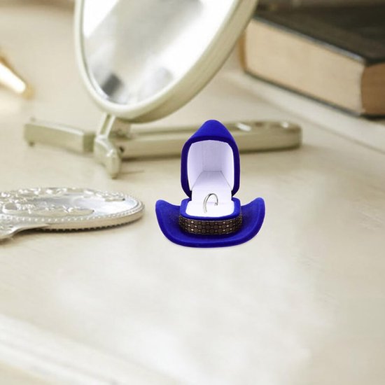 2stuks Delige Hoed Displayhouder Decoratieve Sieradenopslagdoos Compacte Luxe Ringdoos Prachtig Voor Reis Dagelijks Gebruik — afbeelding 2