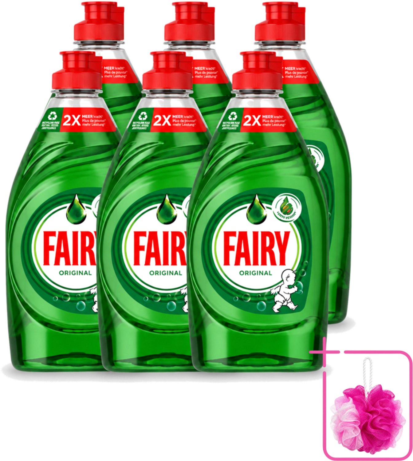6 x Fairy – Afwasmiddel – Original – 320 ml - Bulkverpakking - Afwasmiddel - Vetverwijdering
