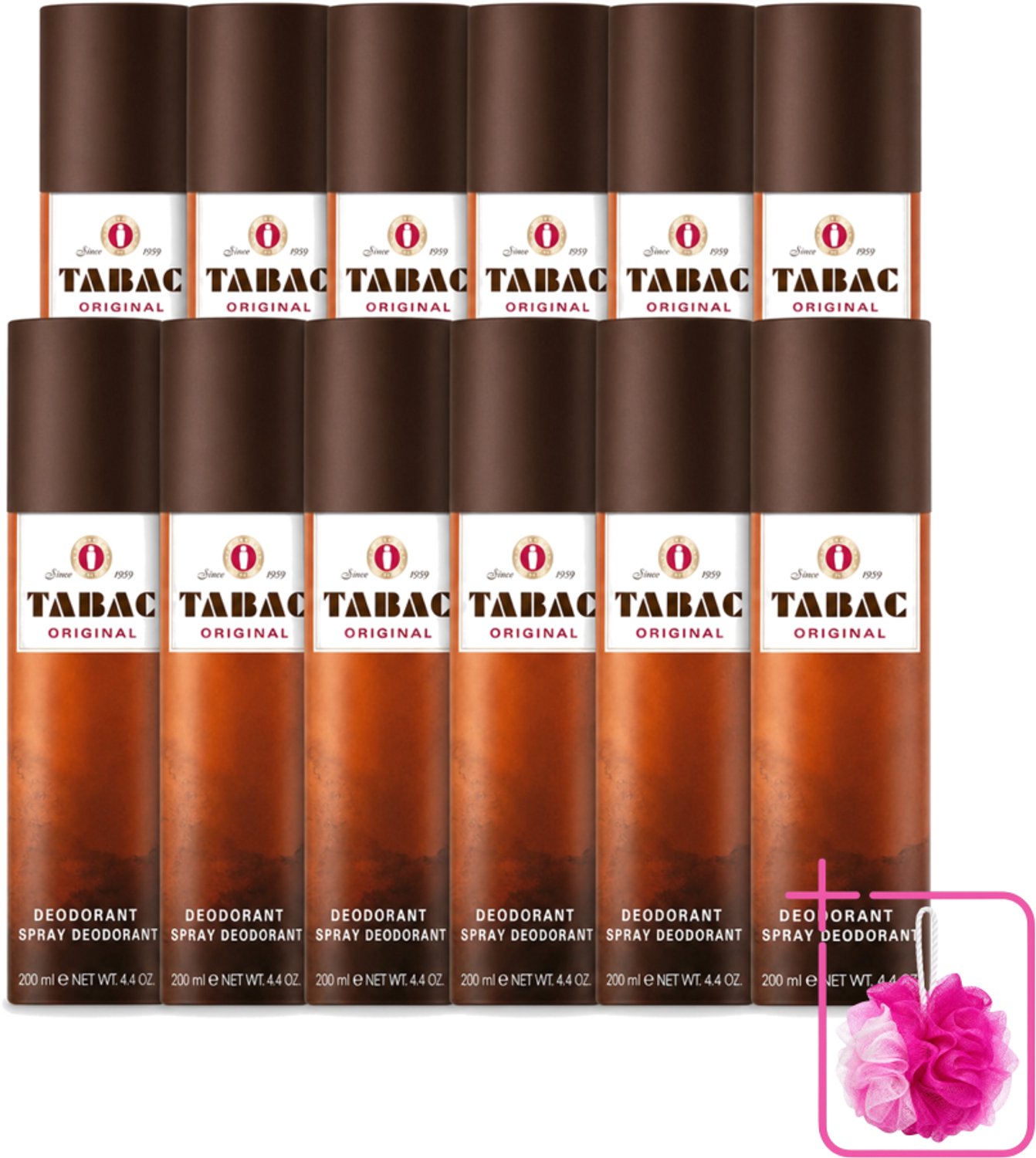 12 x Tabac Original - Deodorant Spray - Anti-transpirant - 200 ml - Bulkverpakking - Deodorant spray - Anti-transpirant