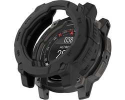 SEIAIYG Case Compatible with Garmin Instinct 3 50mm, Soft TPU Silicone Protective Case, Shockproof - Black - ShopVlot
