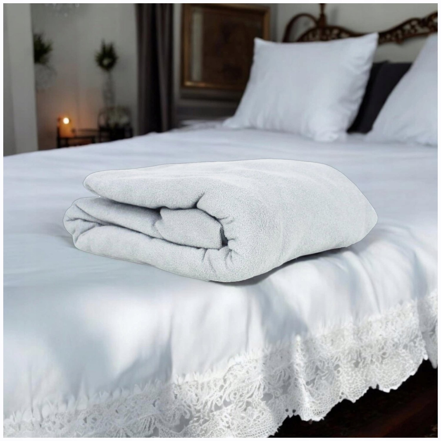 Kam-Pol Jersey Hoeslaken met Elastiek 140x220cm Wit - 100% Katoen