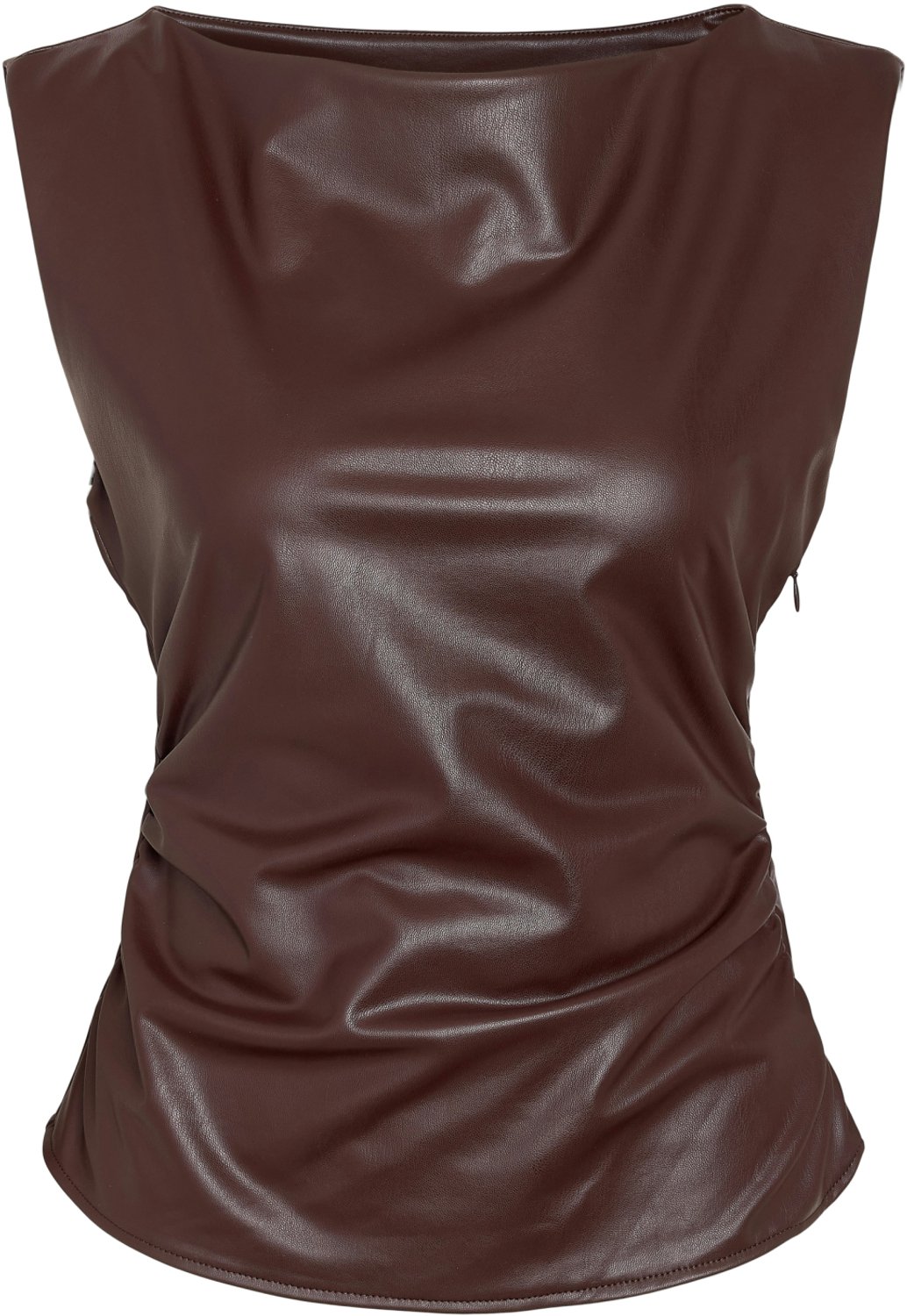 Noisy may Top Nmsandy Pu S/l Top 27038449 Chocolate Plum Dames Maat - XS