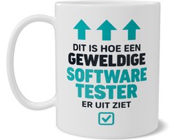 Mok Software Tester Dit Is Hoe Een Geweldige Software Tester Er Uit Ziet Cadeau QA Engineer Bug Tester IT Dubbelzijdige Print Koffiemok