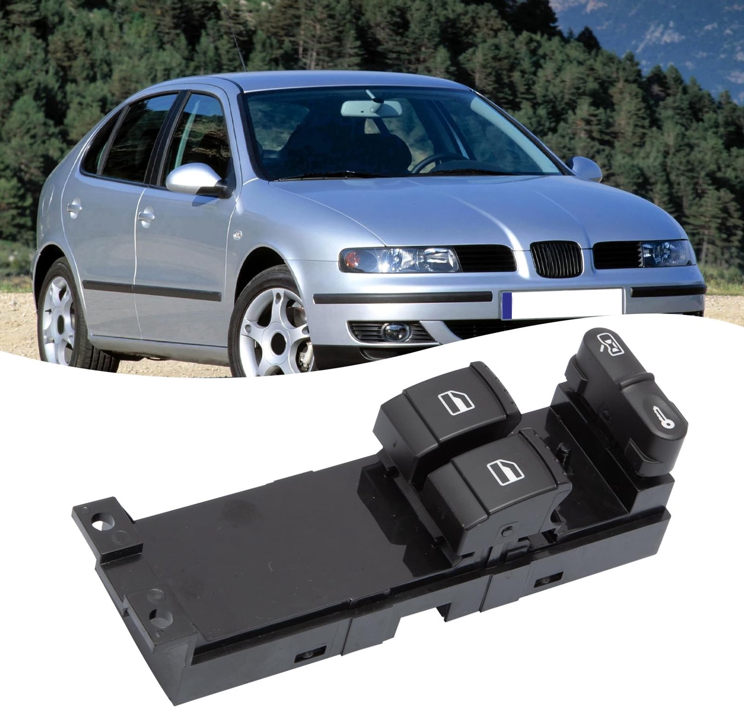 Electric Power Vensterschakelaar - Golf 4 Jetta - Autoruitschakelaar - Bora Passat - Seat Leon Skoda Fabia - Hoge Kwaliteit - Eenvoudige Installatie