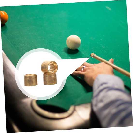 Poolkeu Koperen Nippel Biljart Zwembad Stok Adereindhulzen Zwembad Tip Hoepels Pooltafel Tips Voor Poolkeuen Snooker Pool Onderdelen Snooker-keu Uitrusting Hanger Golden — afbeelding 2