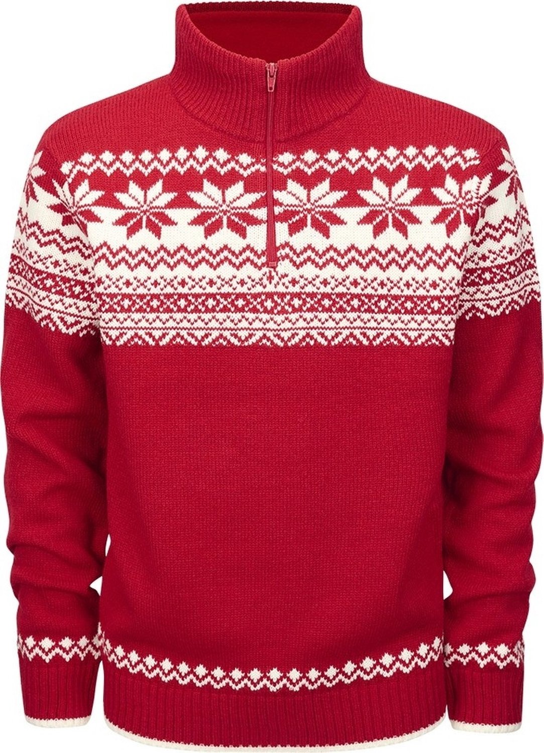 Urban Classics Sweater/trui -5XL- Troyer Norweger Rood