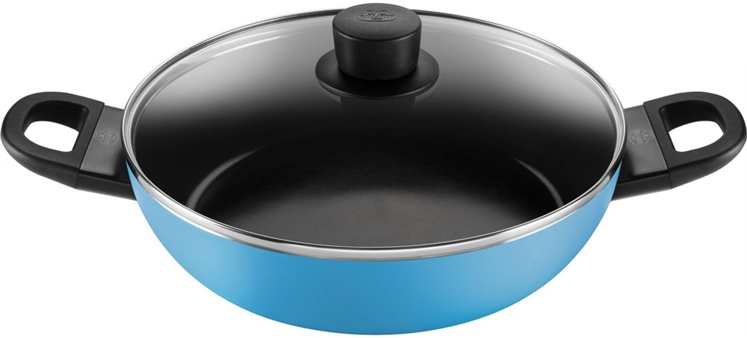Ballarini Caprera Diepe Koekenpan met Deksel 28cm Blauw Kera Gloss