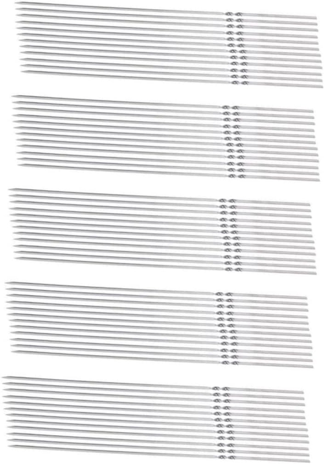 Happyyami Barbecue Stick Tool 50 Stuks 40cm Rvs Brede Dikke Bbq Spiesen - Rollend Voor Buiten Bbq