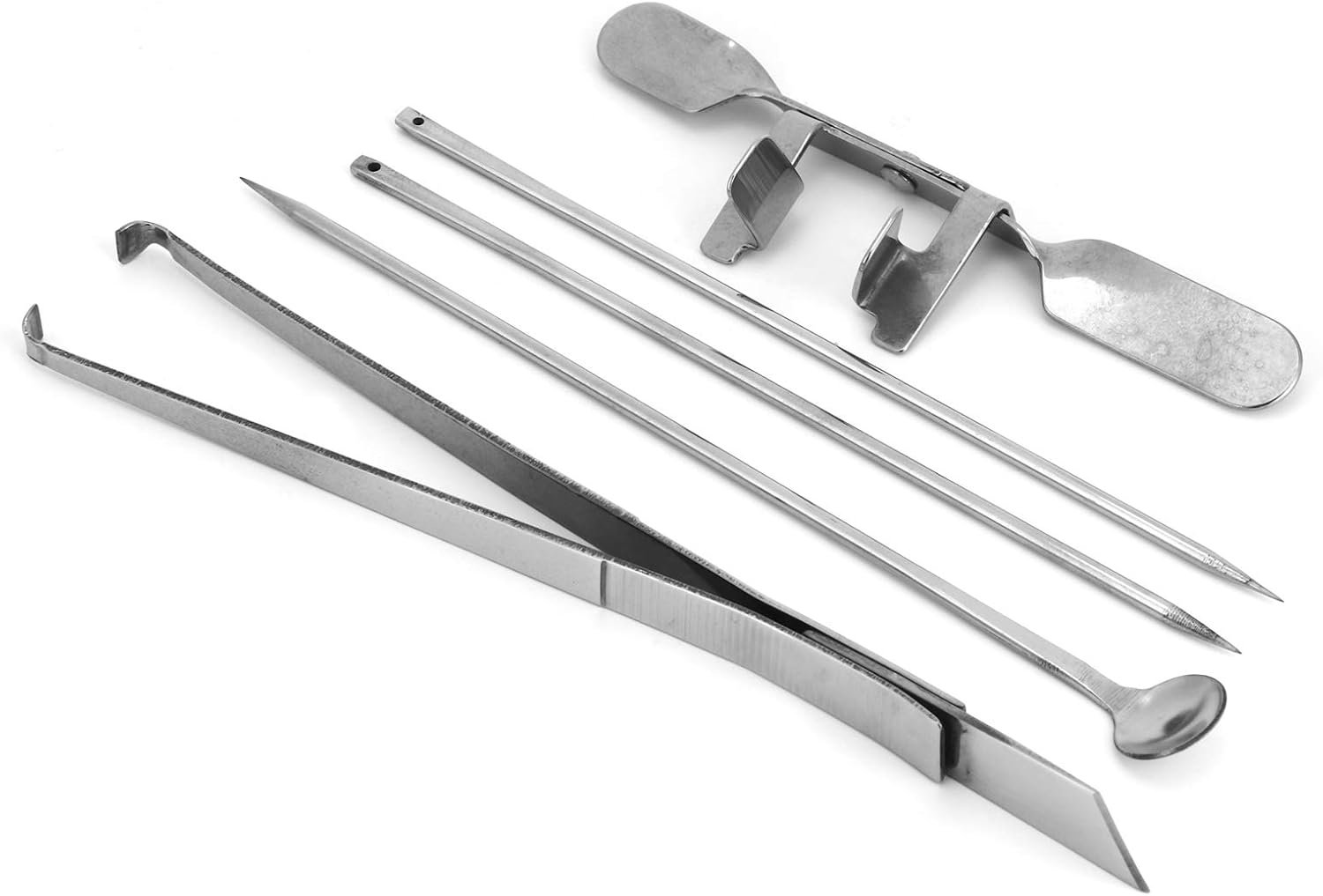 Pssopp 5-delige Capon Tool Roestvrijstalen Kit voor Pluimveebedrijven, Betrouwbare Instrumenten voor Kippencastratie, Eenvoudig Te Gebruiken en Duurzame Chirurgische Apparatuur voor Pluimveebeheer