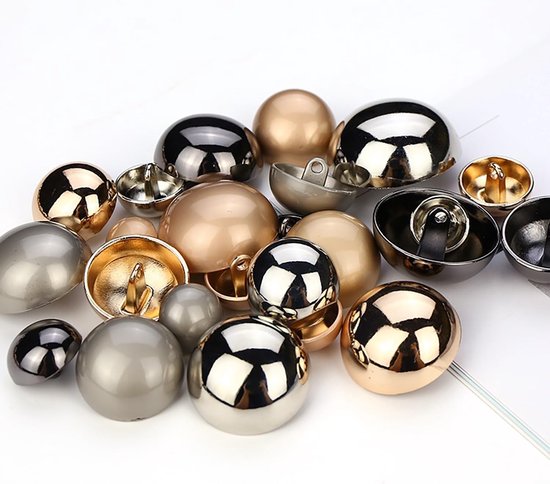5 stuks metalen schacht knopen met één gat voor DIY blazer jassen kleding decoratie naaien knutselen — afbeelding 4