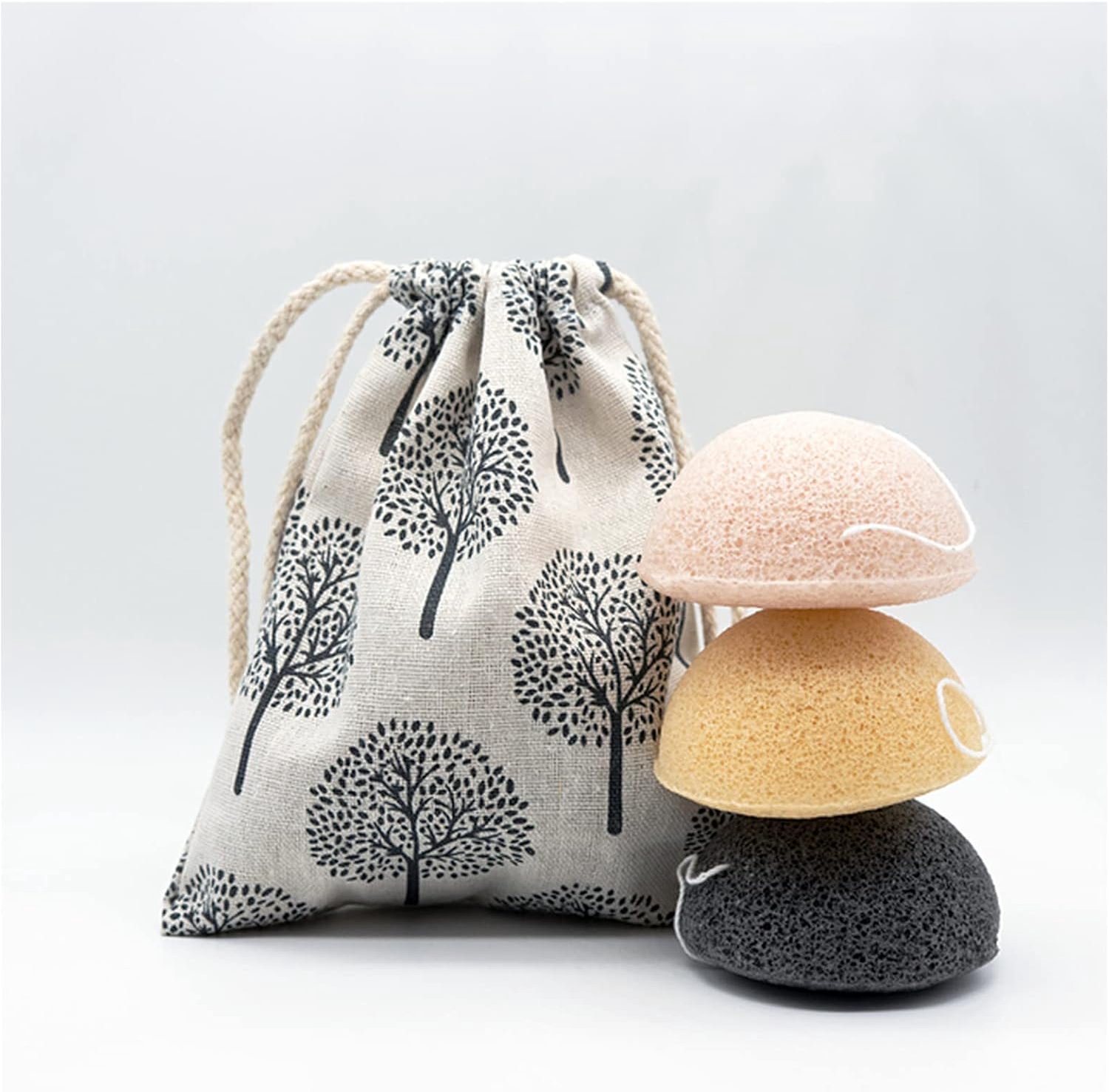 Badborstel Konjac Bath Spons for gezichts- en lichaamsreiniging Doucheborstel (Size : 3PCS-PYB)