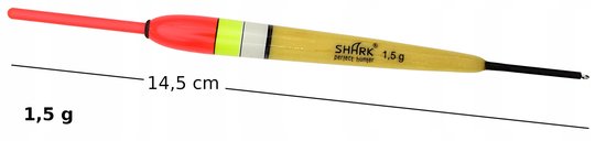 SHARK Balsa Dobbelvisser 1,5g/14,5cm met Glowstick Houder — afbeelding 2