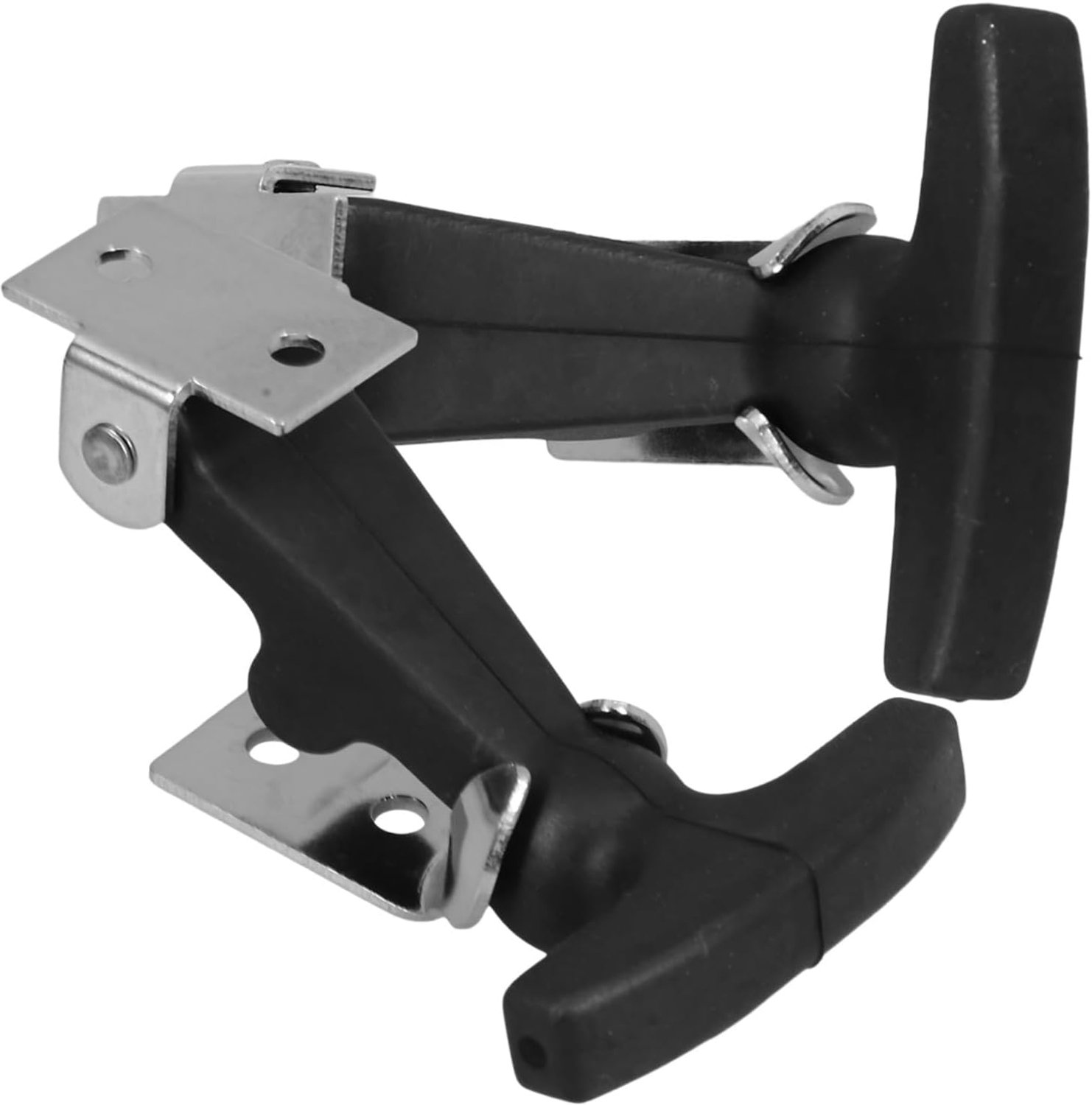 1 Set Flexibele T-handgreep Hasp Sluitingen Van Roestvrij Staal Rubber Duurzame Gereedschapskastsluitingen Eenvoudig Te Installeren Voor Veelzijdig Gebruik 2 Stuks