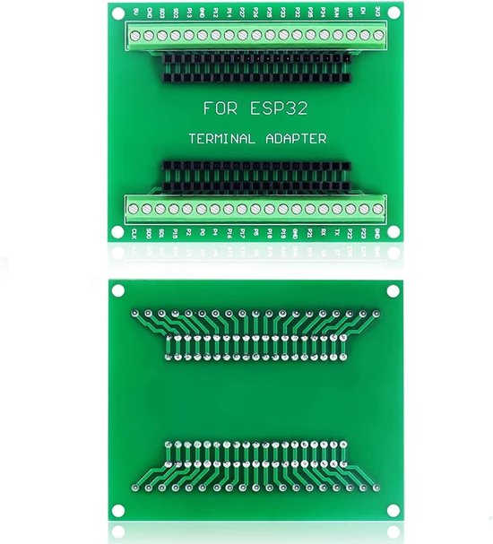 2 STUKS ESP32 Breakout Board 38-PIN (2,55 cm pitch) - Terminal Adapter GPIO 1 naar 2 Uitbreidingsscherm, brede versie Compatibel met ESP-WROOM-32 / NodeMCU-32S Development Board — afbeelding 2