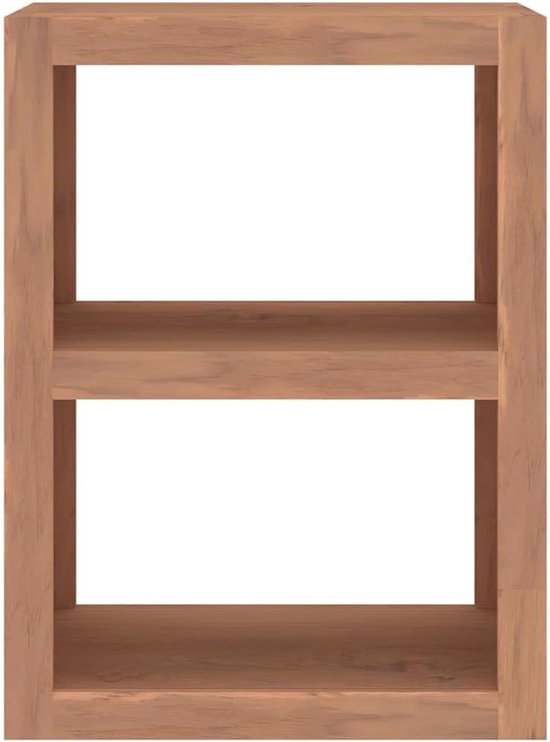 Bijzettafel massief hout teak, opbergtafel 45x30x60 cm, bruin — afbeelding 5