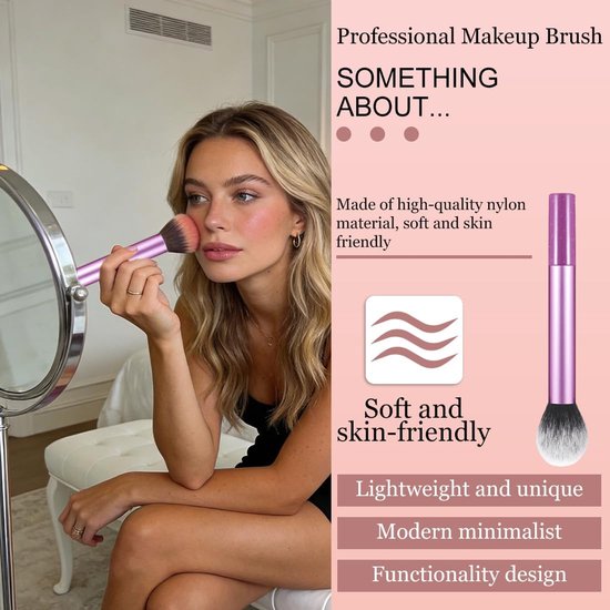 8 stuks make-upkwastenset voor oogschaduw, highlights en contouren, 16,4 cm, ideaal voor dagelijkse make-up en reizen — afbeelding 3