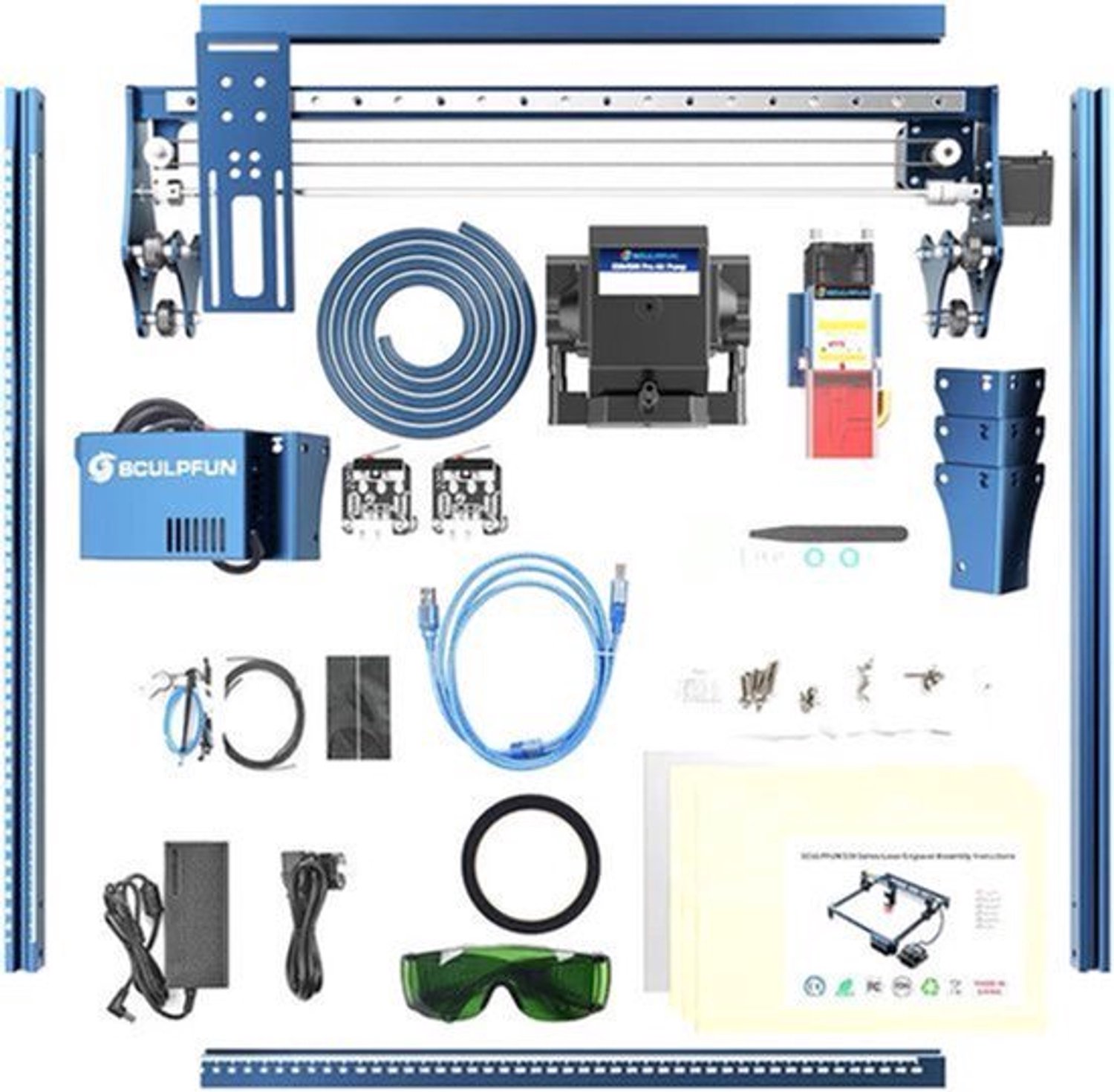 Lasergraveermachine – Lasergraveerder – Graveermachine – Laser Cutter – 5W Laservermogen – 400x400 Mm Graveergebied – Air Assist Systeem