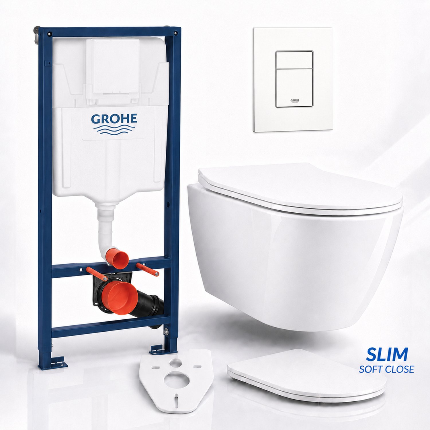 Badland toiletset - Grohe Rapid SL 5w1 - ROLO wit - wit - VMD_600S BIG