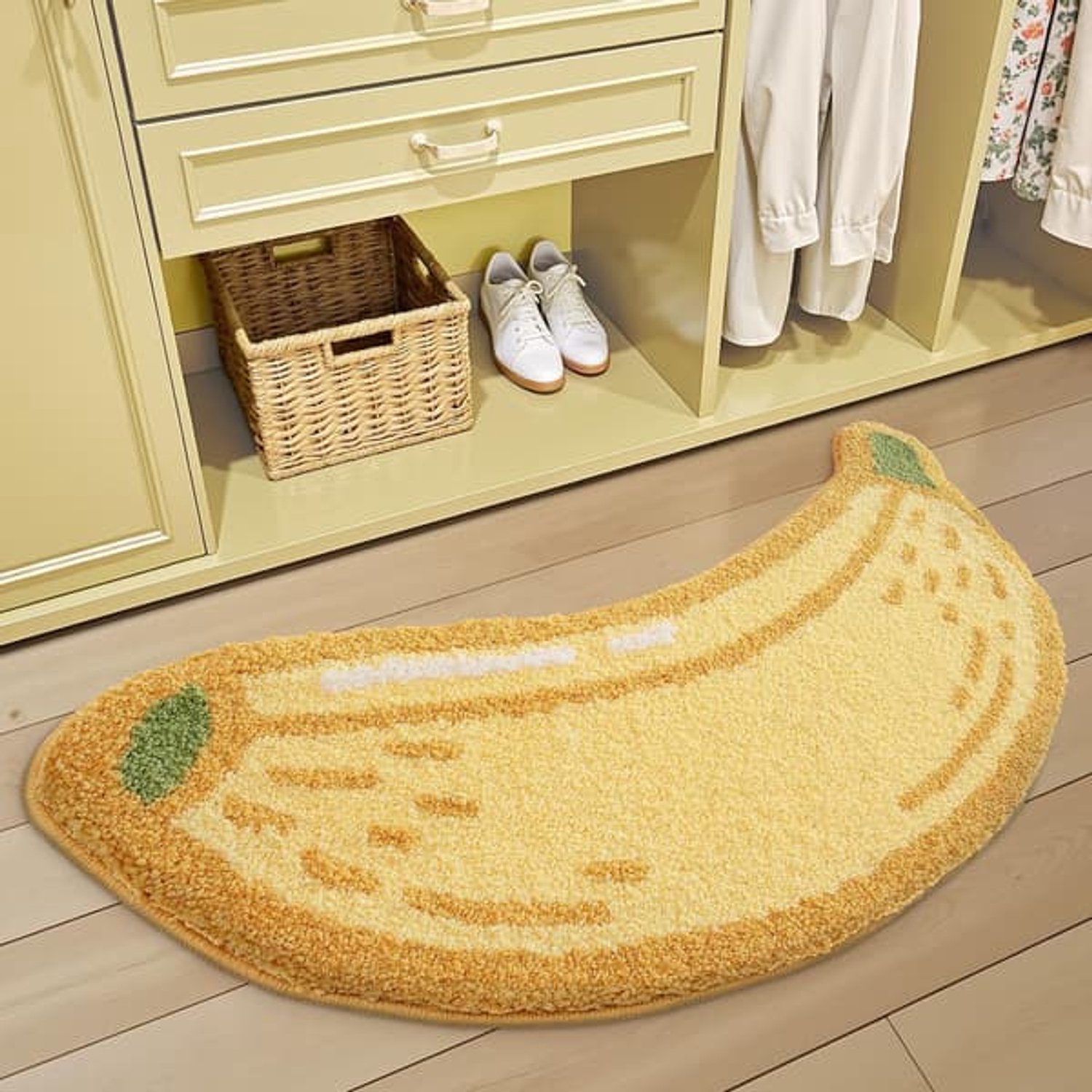 Badkamermat met leuk fruitpatroon - een zachte, absorberende en antislip badmat voor badkamers, wastafels, slaapkamers, kinderkamers - 40*60cm