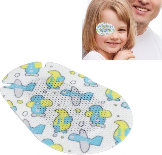 Lyrlody Zelfklevende Ooglapjes, Verpakking van 40 Stuks met Leuke Cartoonmotieven met Niet-geweven Katoen, voor Kinderen en Volwassenen (Vliegtuigstijl) — afbeelding 5