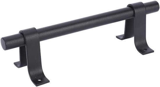 Vintage Zwarte Schuur Schuifdeurgreep voor Kast Kast Garage Meubelbeslag, Stevig Koolstofstaal 7,9" Lang Geschikt voor Houten Deuren Interieur Exterieur — afbeelding 4
