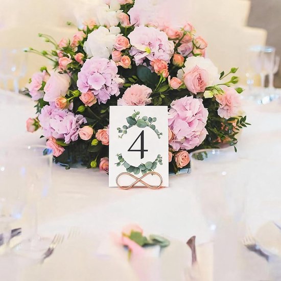 20 stuks gouden plaatskaarthouder van metaal voor bruiloft en feest, voor menukaart, tafelnummer en foto, elegant voor bruiloft, tafeldecoratie en zitplaats — afbeelding 4