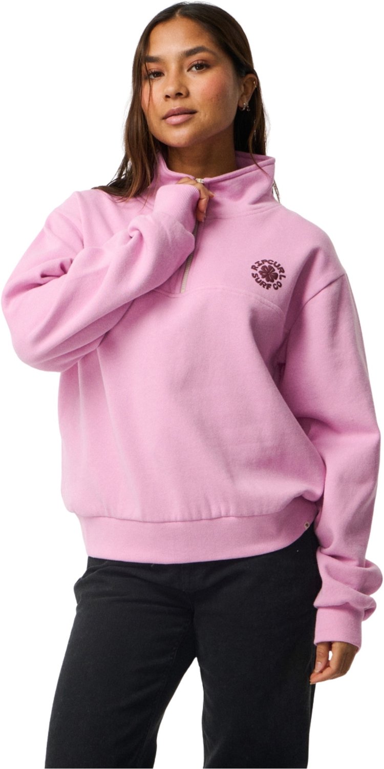 2026 Rip Curl Dames Feestgolf 1/2 Zip Fleece Lilac Roze
