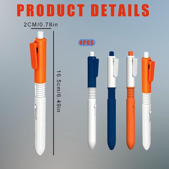 4 stuks spuitstiften, 2 in 1 water spuitende schrijfbare pennen, spuit waterpistolen pen spuit voor spuittruc zwembad tuin strand buiten — afbeelding 3