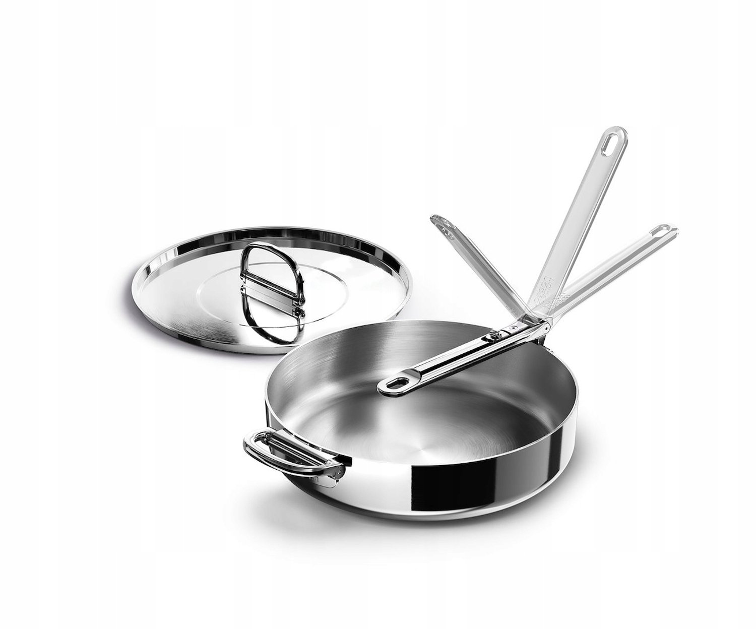 Joseph Joseph Space Steel Pan 28cm - Inox, Opvouwbaar Handvat