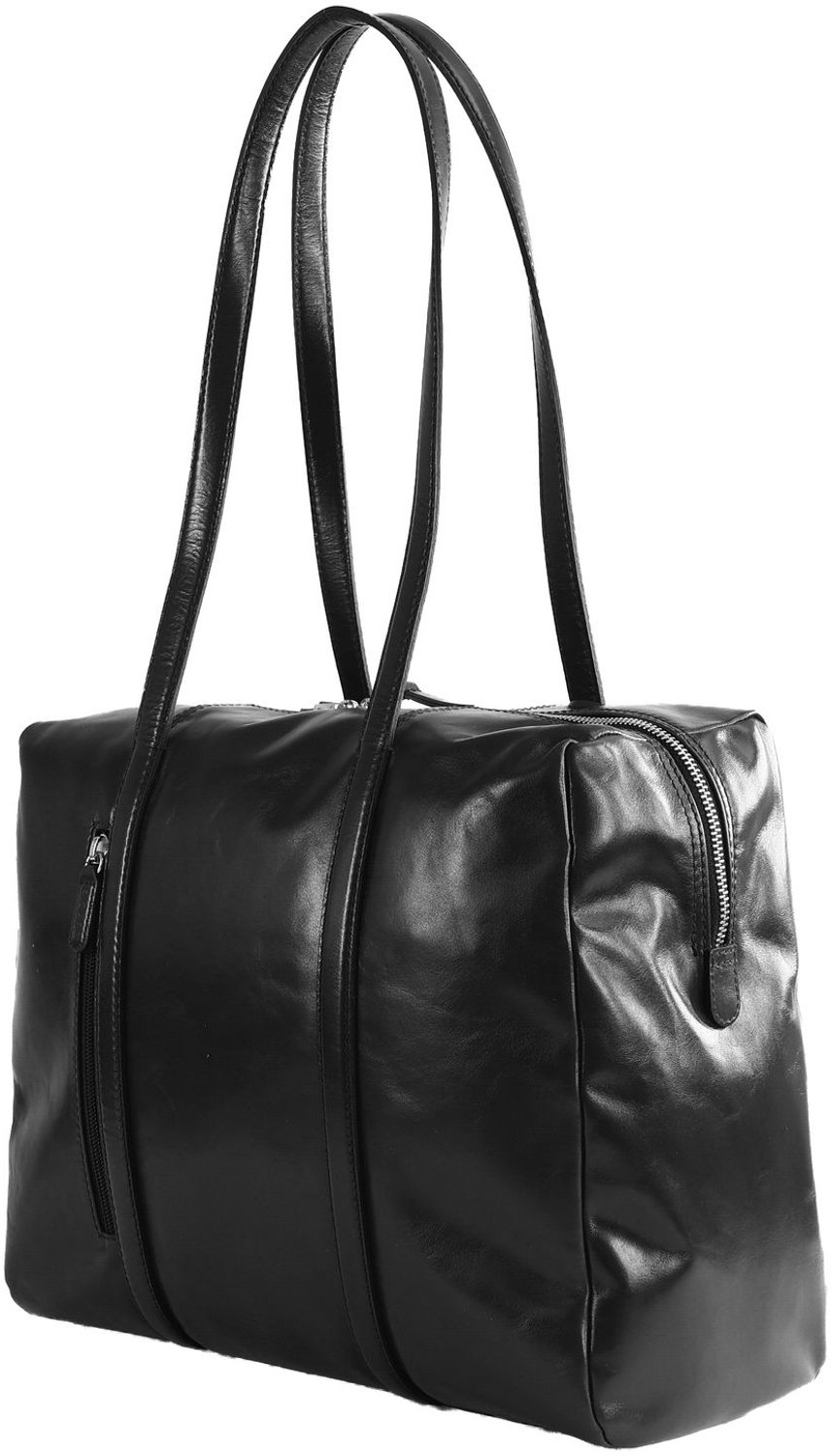 PICARD Leren shopper schoudertas Peakline Shopper Black zwart