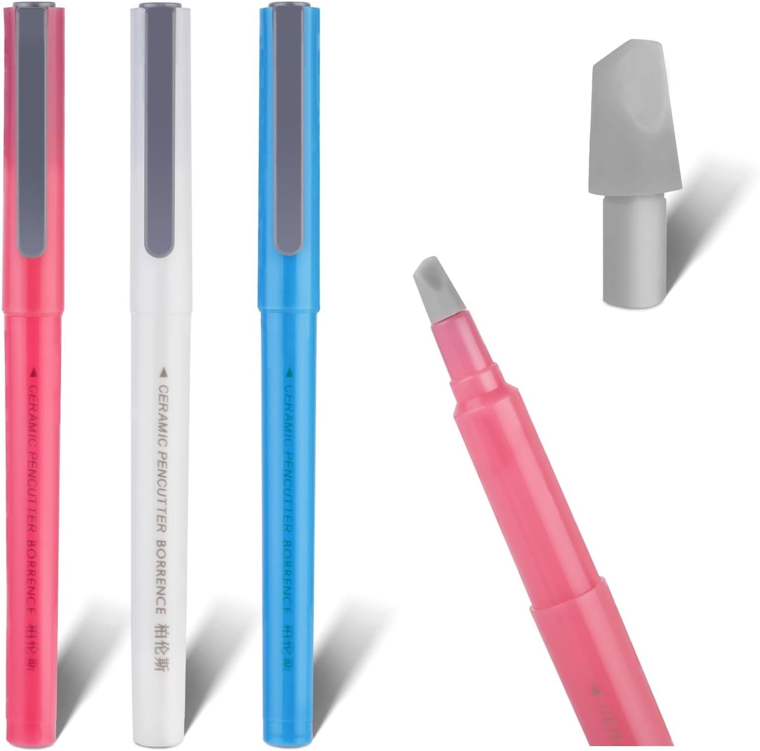 3 Pcs DIY Diamant Schilderen Parchment Papier Snijder Keramische Snijpen, Handwerk Kunst Gereedschap met Perfecte Keramische Blad voor Scholen en Thuisgebruik