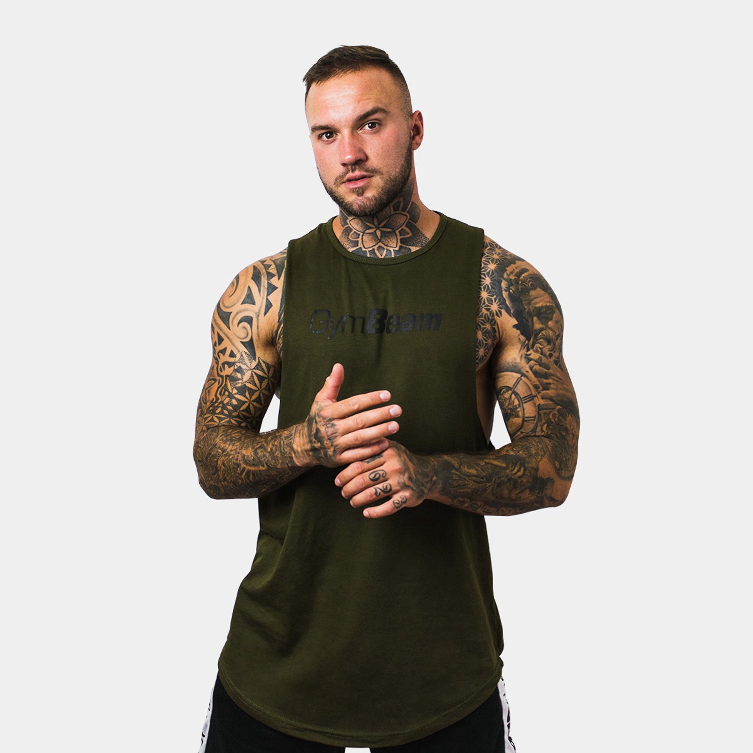 GymBeam Heren-Tanktop Military Groen M