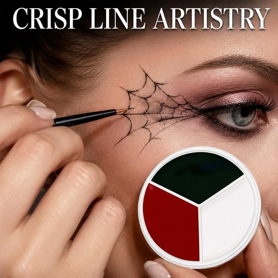 4 stuks Halloween-make-upset, gezichtsschmink, met penseel — afbeelding 4