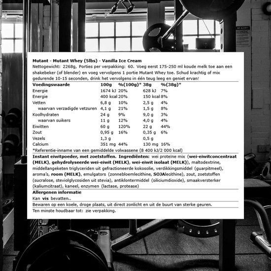 Mutant Whey - Eiwitpoeder / Eiwitshake - 2270 gram - Vanille — afbeelding 2