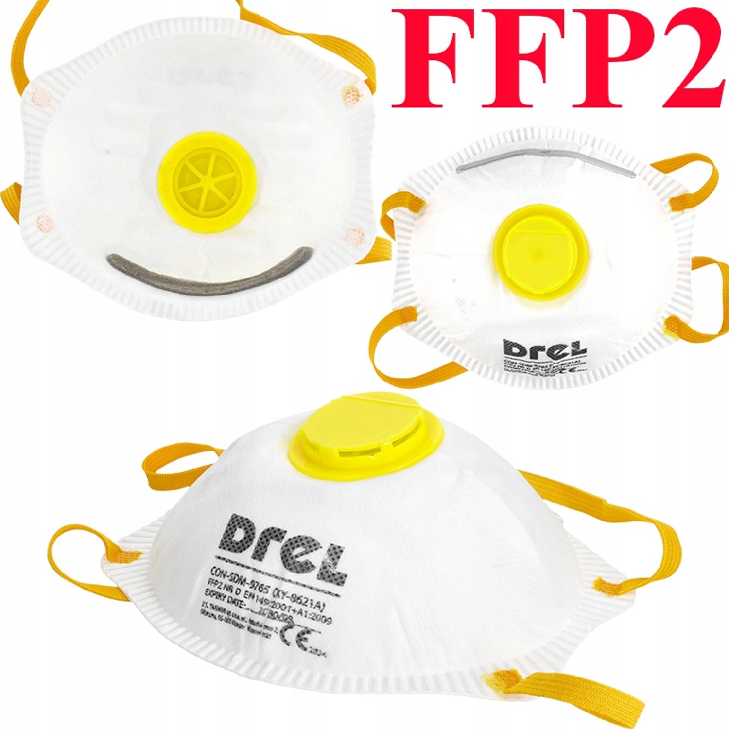 FFP2 Halfmasker met Ventiel - 2 Stuks