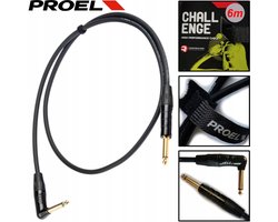 Proel CHL120LU6 Instrumentkabel Jack Hoek 6m Verguld