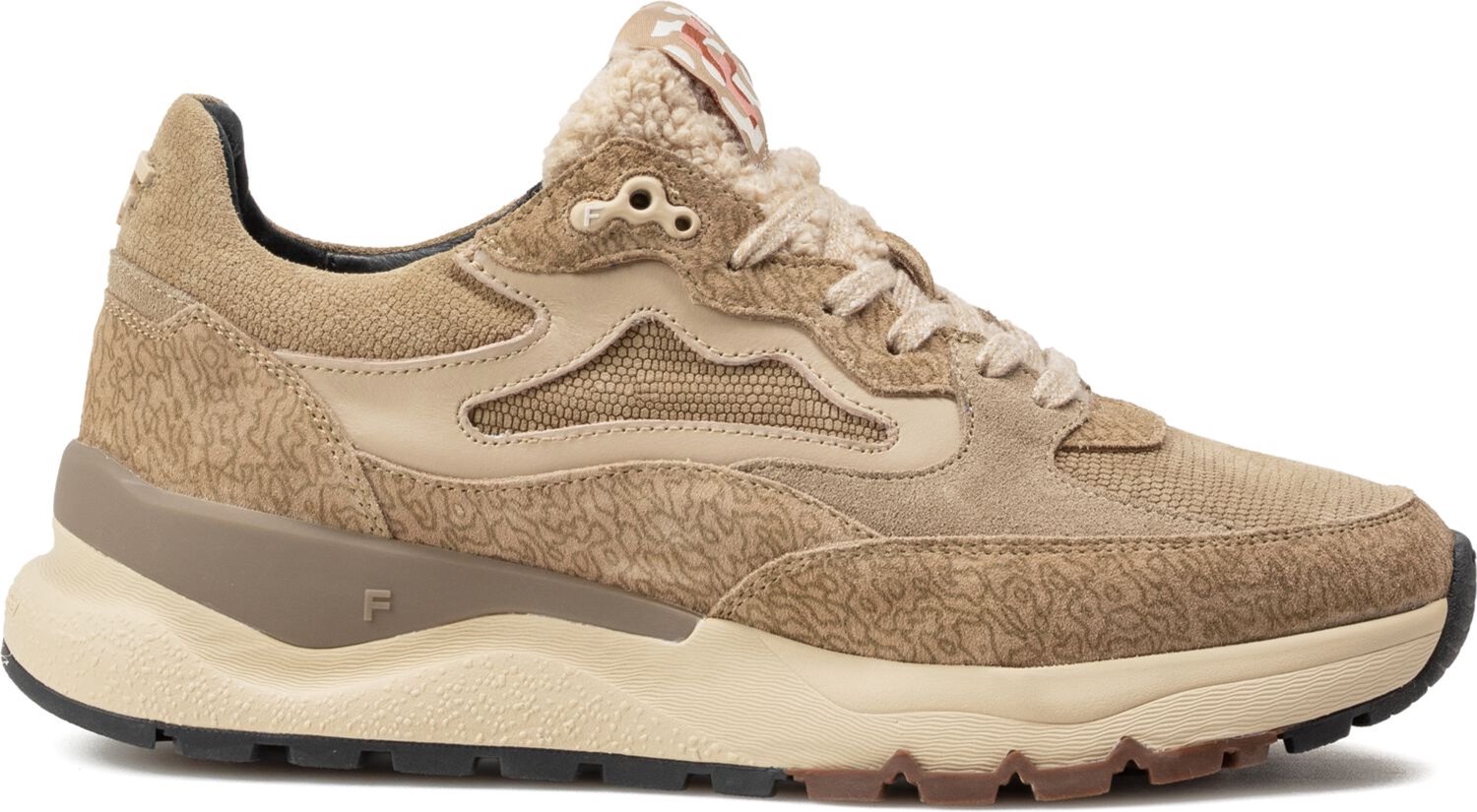 Floris Van Bommel Sfw-10163 Treni Sneakers - Suède - Dames - Beige - Maat 38,5
