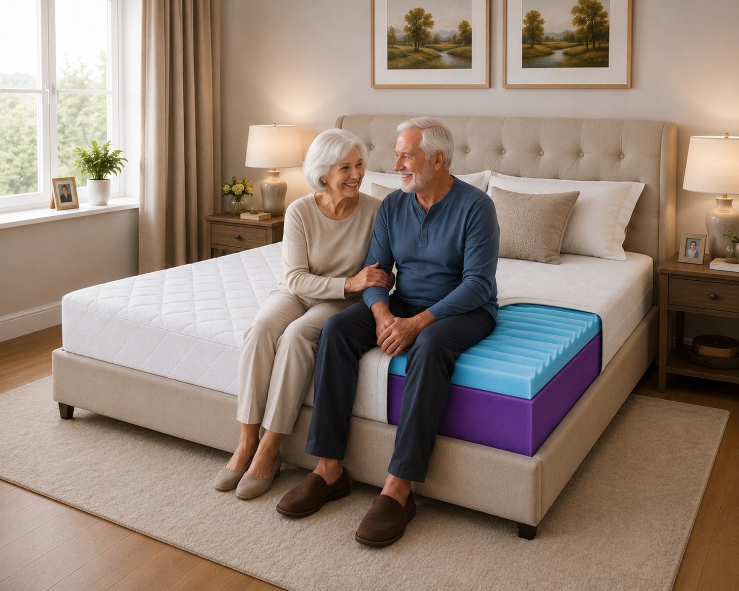 MATERACE Z GÓR Massage Matras 100x160cm - Flexibele HR Schuim, 9cm Dik