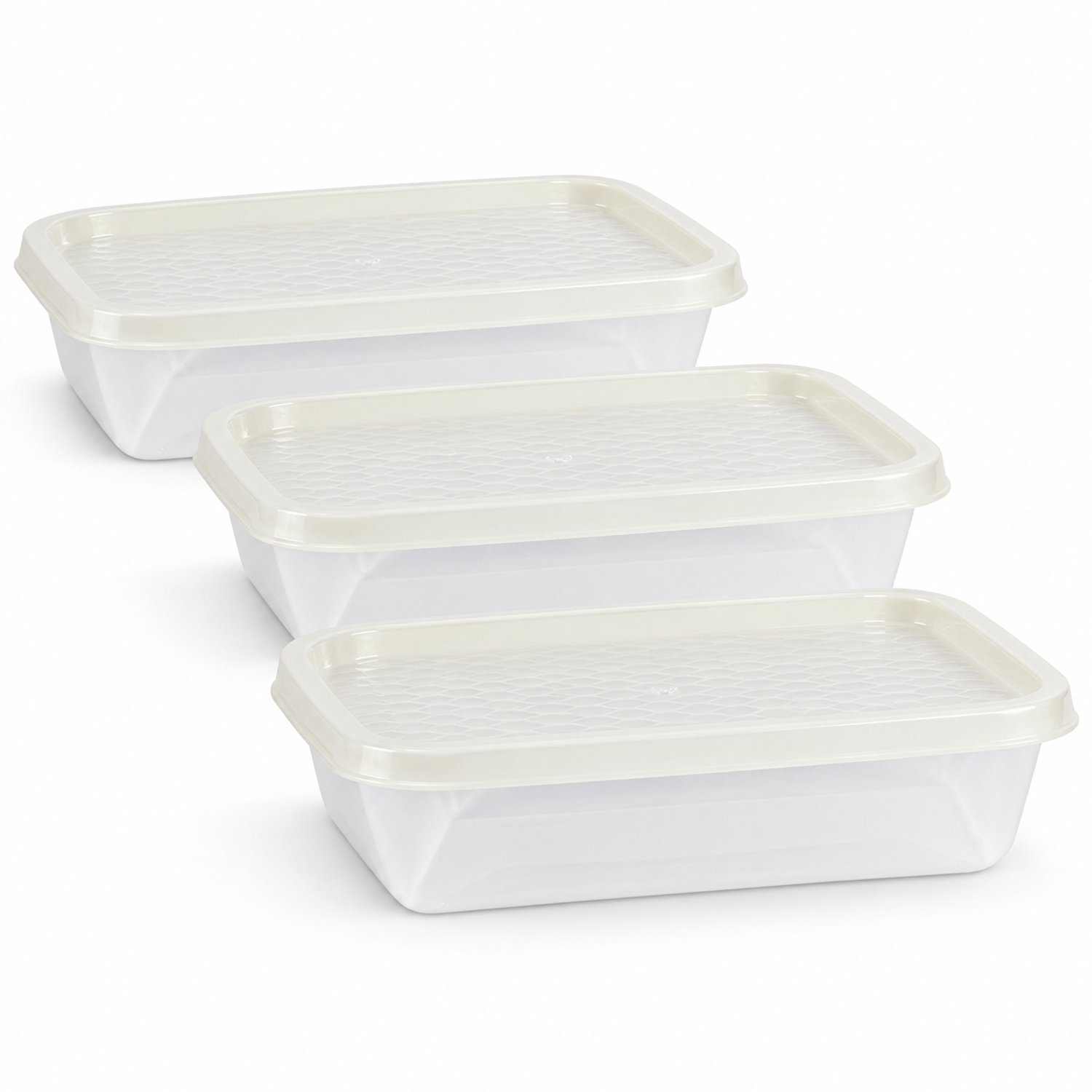 Vershoudbakjes met Deksel - 3 x 1,1 Liter - BPA-vrij