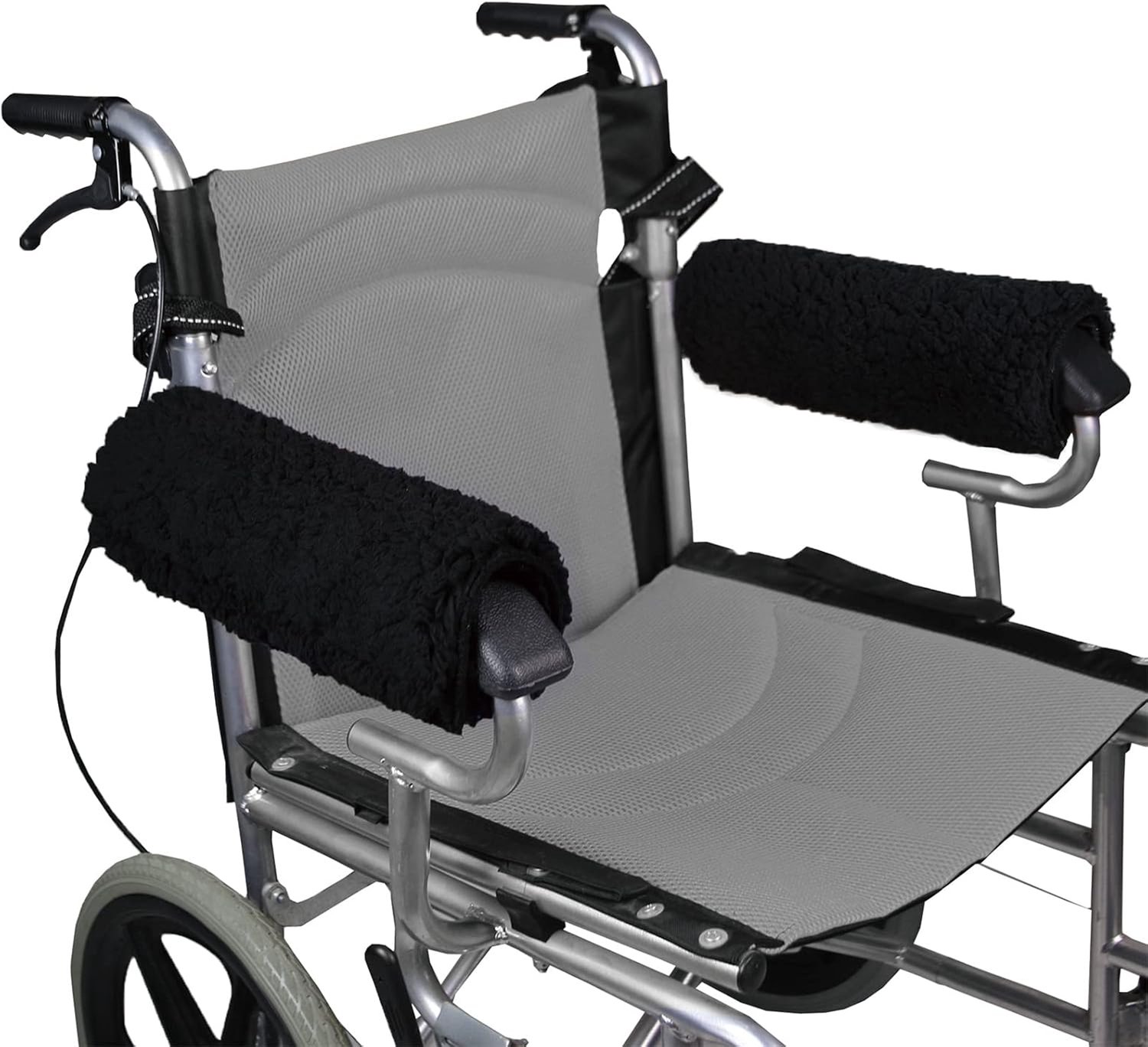 Rolstoel armsteunkussens, 2-pack rolstoel armsteunkussens met traagschuim en gevoerde hoezen, rolstoelaccessoires voor senioren en volwassenen, rolstoel armsteunen, kantoor-/transportstoelen, scooters (B)