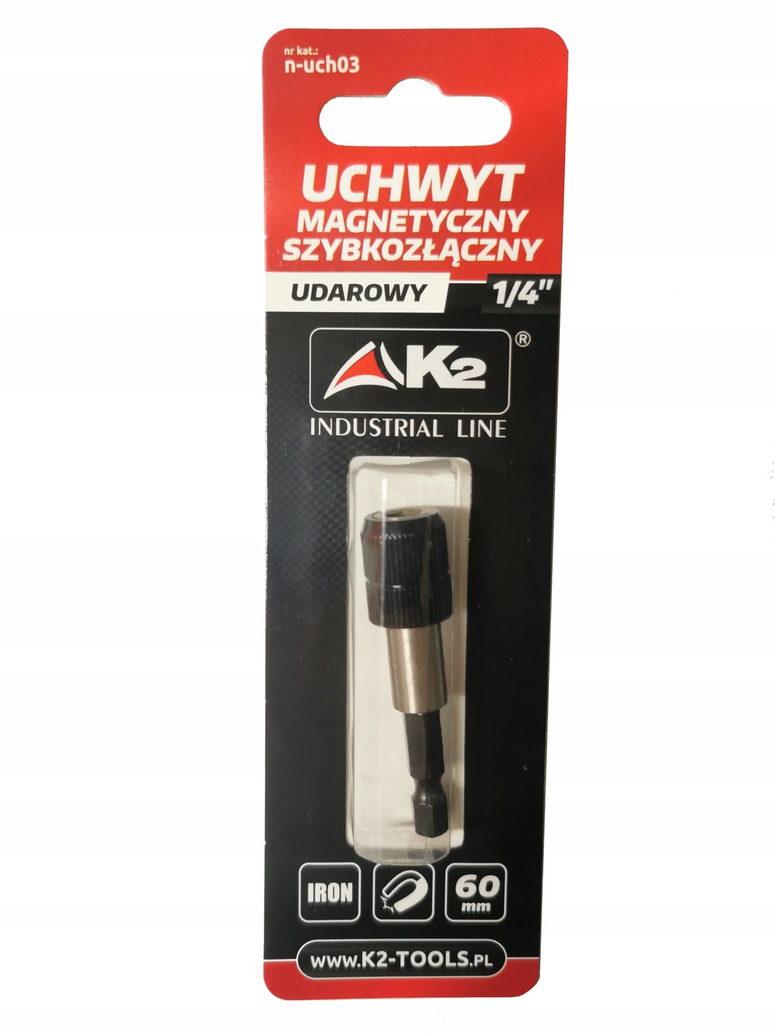 Magnetische bithouder 1/4" 60mm - Snelwissel, slagvast