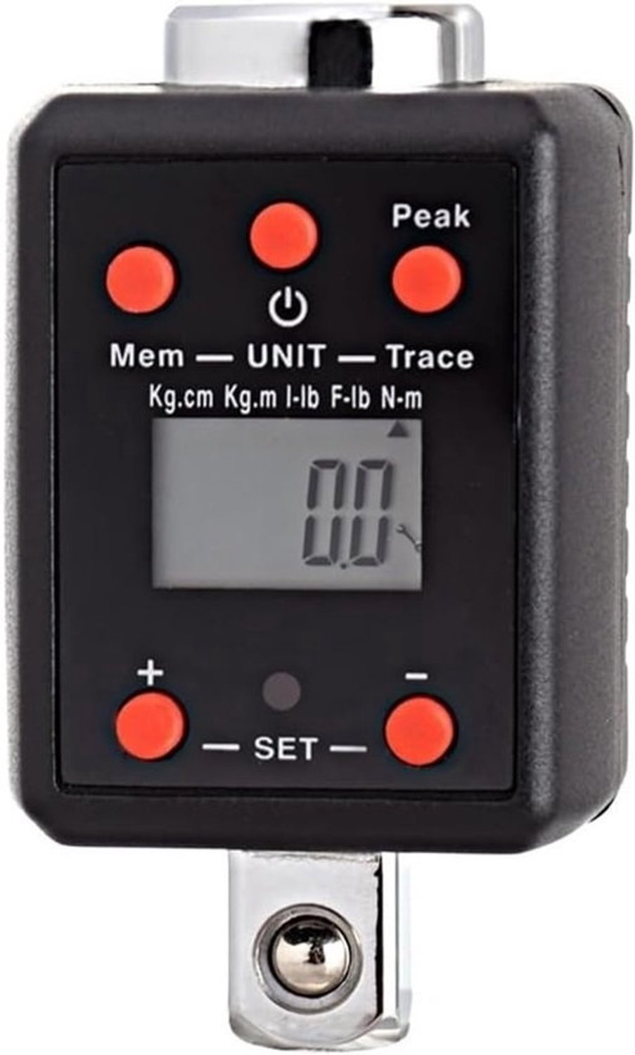 Digitale momentsleutel adapter - elektronische koppelsleutel - precisieafstelling - direct afleesbaar LCD - 1.5-1000 Nm - niet gespecificeerd