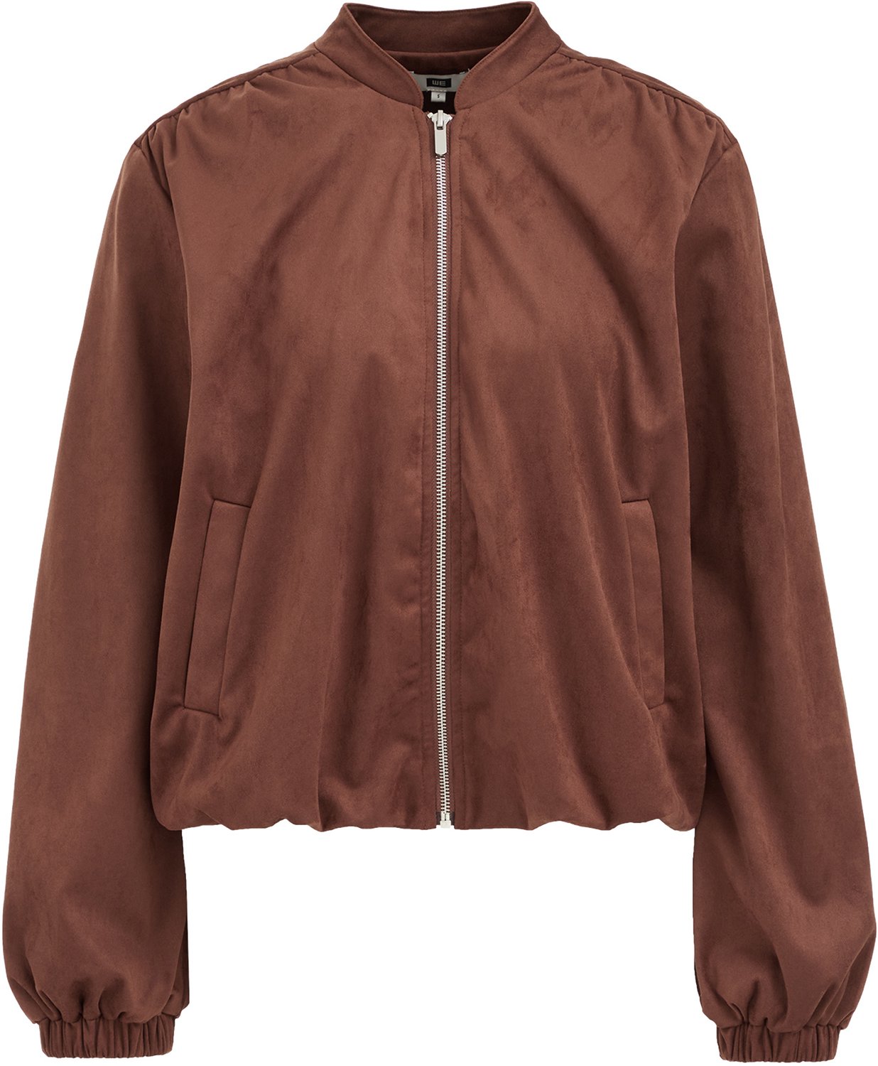 WE Fashion Dames jersey jack met suéde look